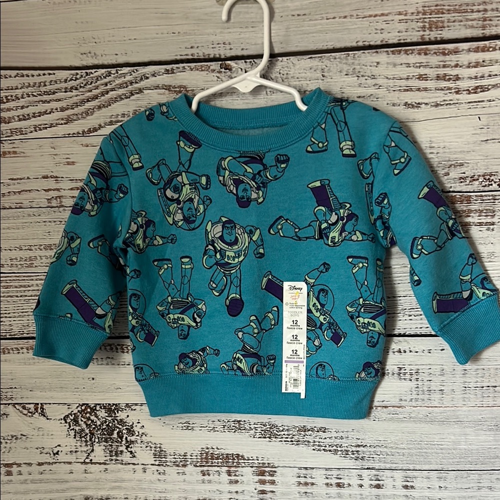 NWT Jumping Beans Blue Buzz Lightyear Sweatshirt size 12 months